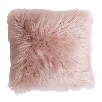 furry pink pillows