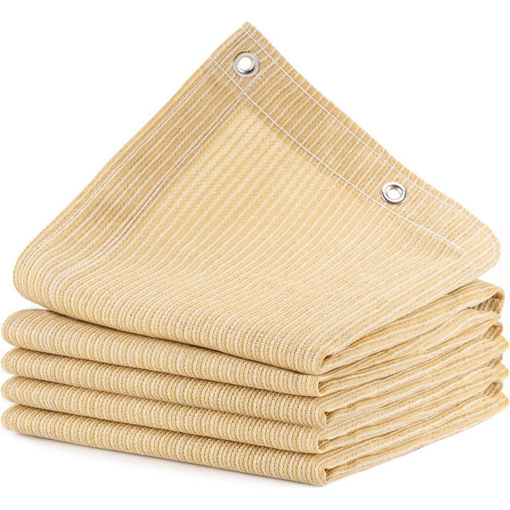 90% UV Block Outdoor Sun Shade Cloth 10x20 ft. Brown, HDPE Material, Reinforced Grommets for Patio Backyard Pool Area price history on PriceWatchPro