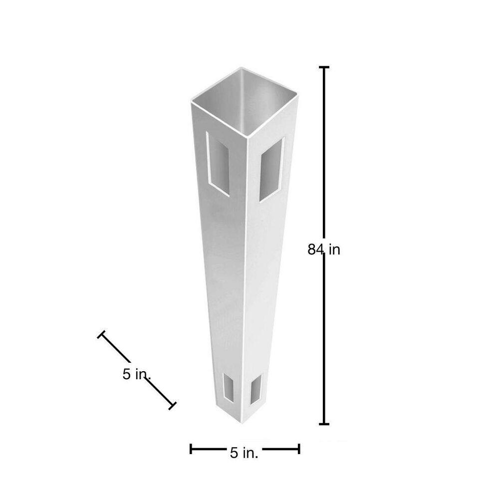 Terex 7-ft White Vinyl Corner Fence Post
