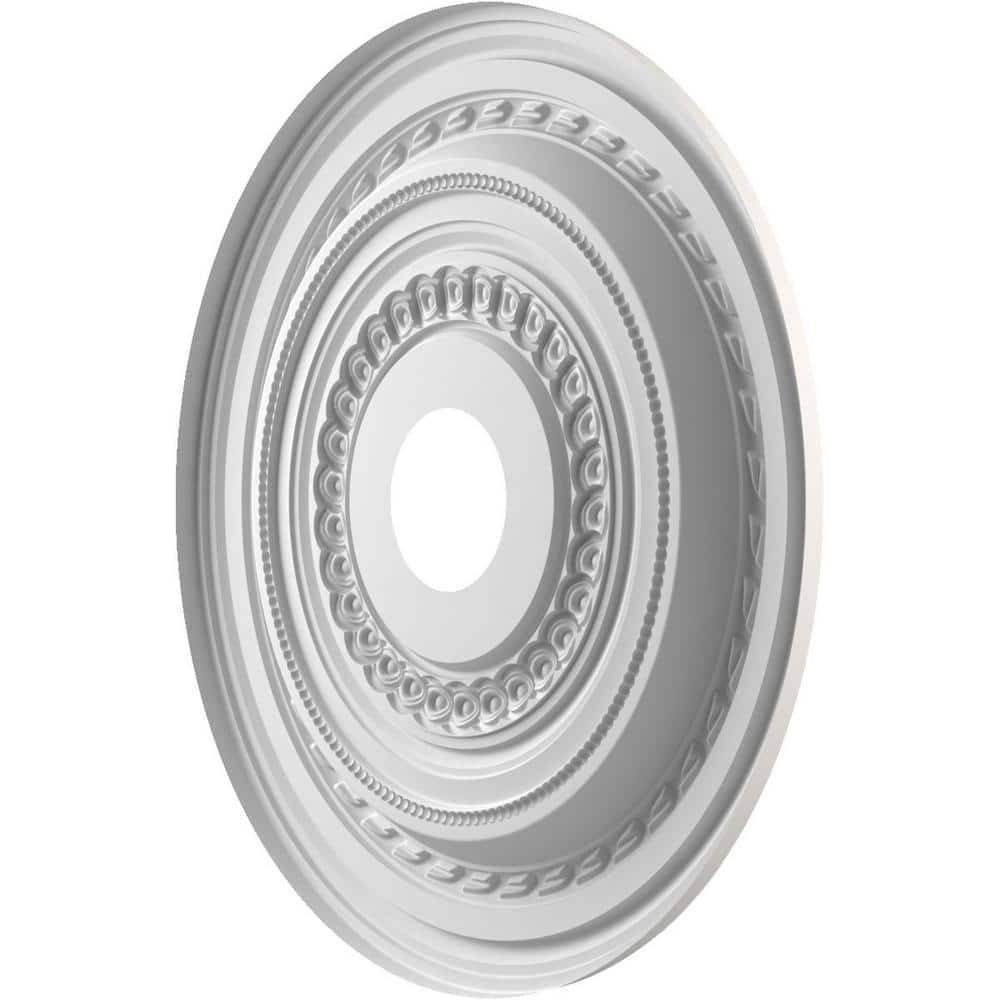 UltraCover Satin Blossom White PVC Ceiling Medallion, 19-Inch Diameter