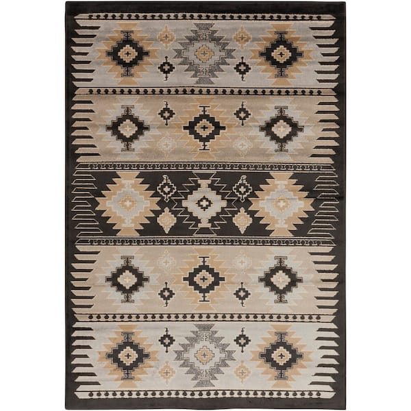 Livabliss Zuata Gray 6 ft. 7 in. x 9 ft. 6 in. Bohemian Area Rug