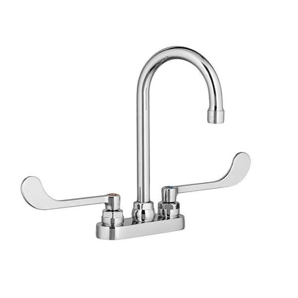 Monterrey 2-Handle Bar Faucet in Chrome with 5 Gooseneck Spout and Less Drain