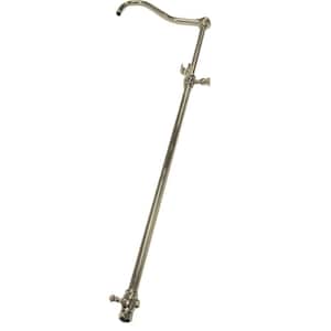Vintage 60 in. Riser with 17 in. Shower Arm in Brushed Nickel