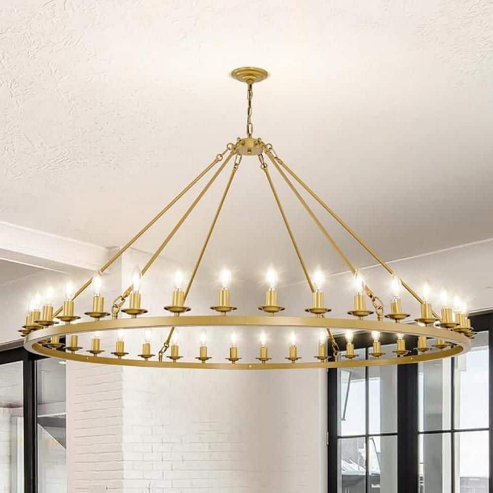 Modern Chandelier 37 in. 36-Light Gold Chandelier for Dinning Room, Living Room, Foyer, Bedroom price history on PriceWatchPro