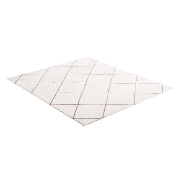 8 x 10 ft. Beige Indoor Plush, Furry with Long Plushs Pile for High-Traffic Areas TPR 2025 Update Area Rug