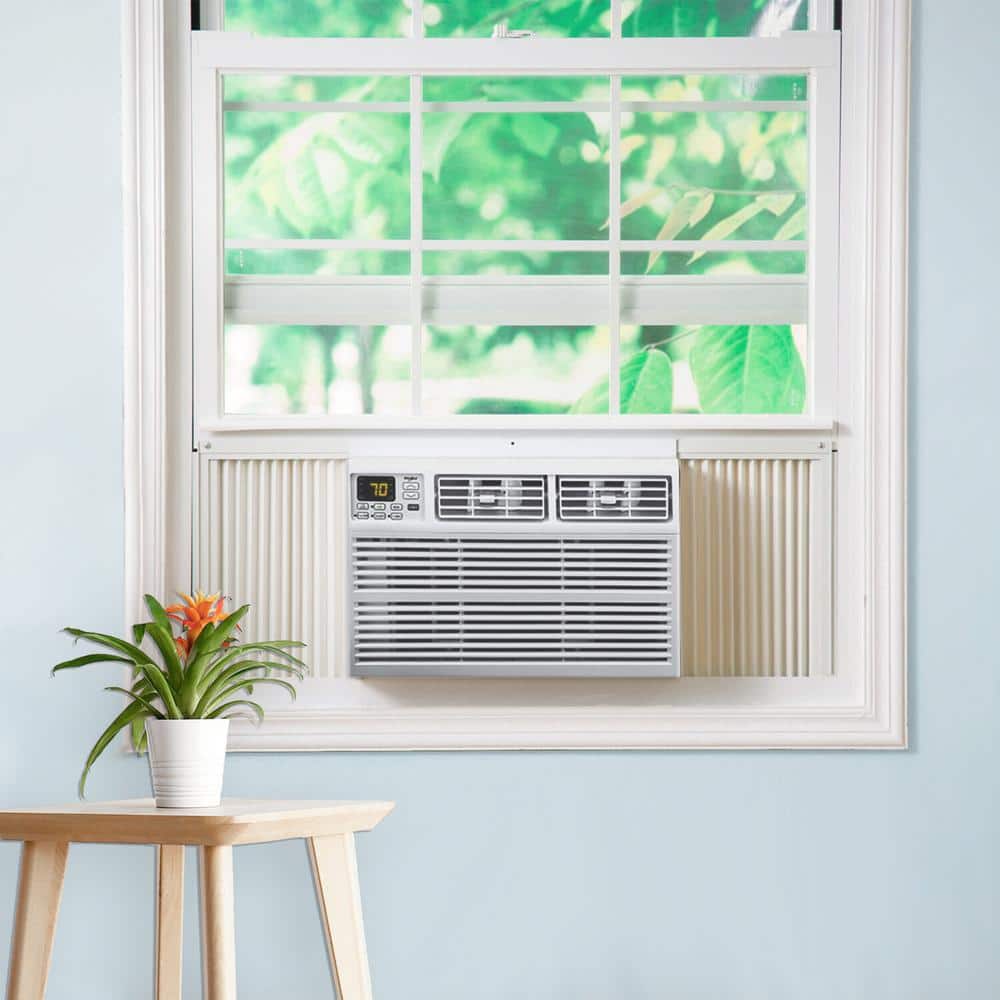 White 10,000 BTU Window-Mounted Air Conditioner with Remote