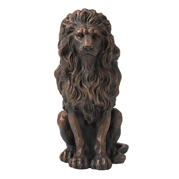 Glitzhome 20.75 in. H MGO Guardian Standing Lion Statue