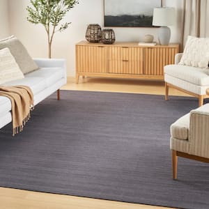 Washable Essentials Navy 9 ft. x 12 ft. All-over design Contemporary Area Rug