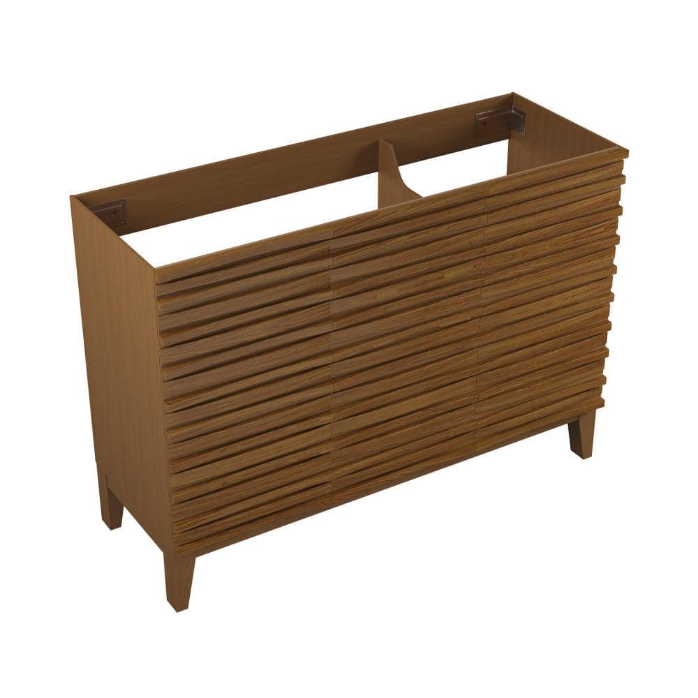 Cascade 48'' Walnut Oak Freestanding Bathroom Vanity Cabinet