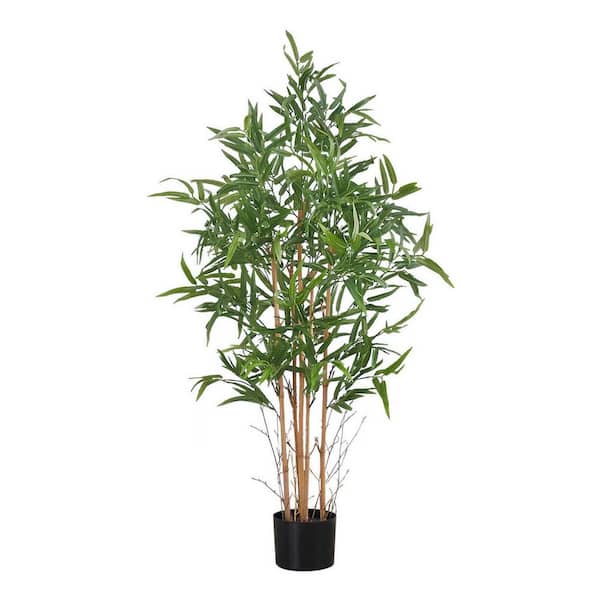 Unbranded 4.2 ft. Artificial Bamboo Tree Indoor Fake Plant Tree Faux Potted Tree with Realistic Trunk and Leaves for Home Decor