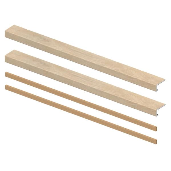 Dusk Cherry 6.5 mm x 46 in. x 4 in. Exact Match Small Square Nose Open Stair Return/Landing Kit (2-Pack)