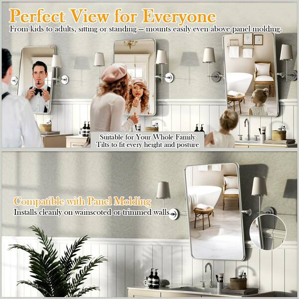 Reviews for LuxHomez 20 in. W x 30.2 in. H Modern Rectangular