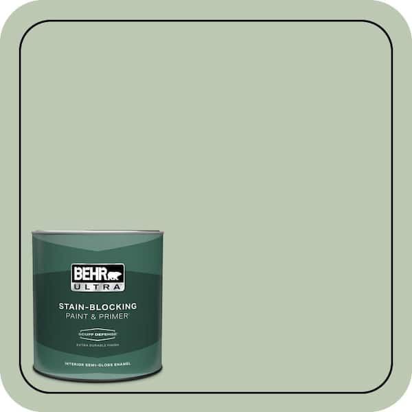 BEHR ULTRA 1 qt. #440E-3 Topiary Tint Extra Durable Semi-Gloss Enamel Interior Paint & Primer