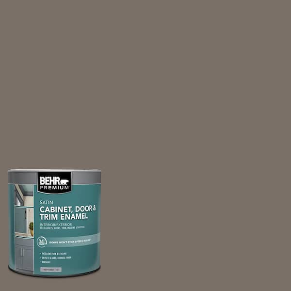 BEHR PREMIUM 1 qt. #N200-6 Kindling Satin Enamel Interior/Exterior Cabinet, Door & Trim Paint