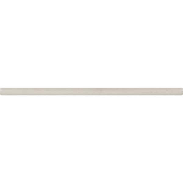 White Ash 1/2 in. x 12 in. Glazed Ceramic Jolly Trim Tile (0.48 sq. ft./case)