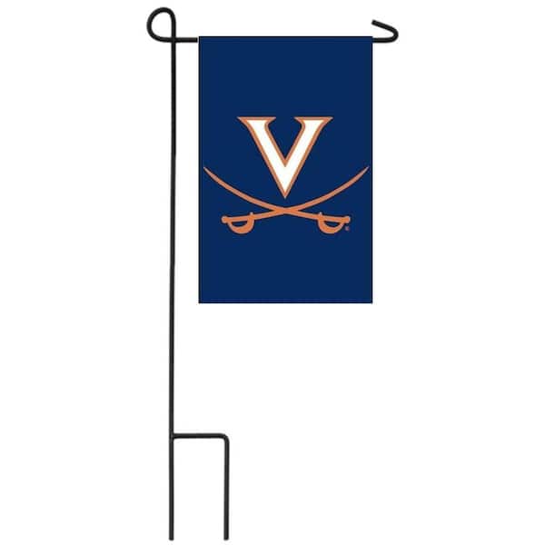 1 ft. x 1-1/2 ft. University of Virginia 2-Sided Garden Flag with 3-2/3 ft. Metal Flagpole