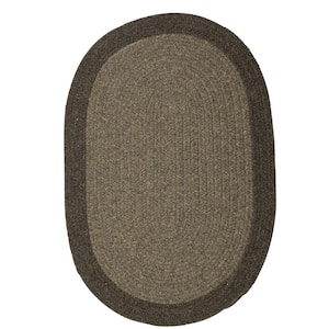 North Brown Earth 5 ft. x 8 ft. Oval Braided Area Rug