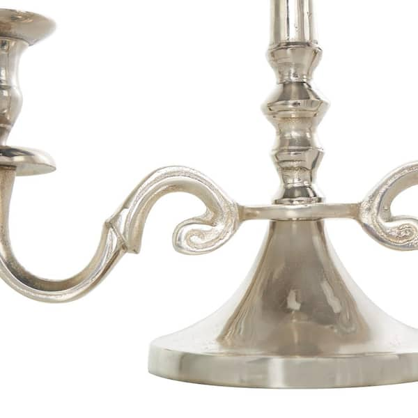 Novogratz Bronze Metal Antique Style Candle Holder with Candle Plates and  Handles (Set of 2) 044947 - The Home Depot