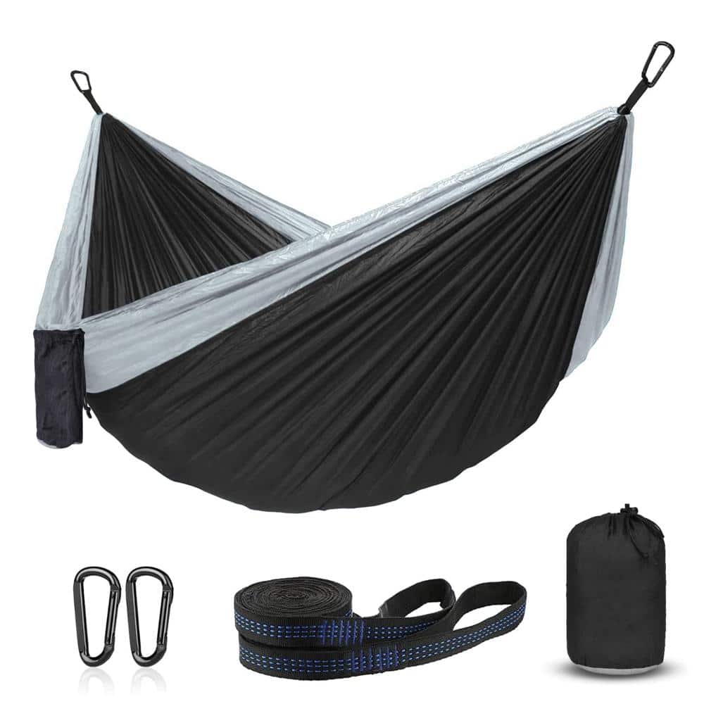 16 oz Camping Hammock Portable Single Double Black Gray 5 Piece price history on PriceWatchPro