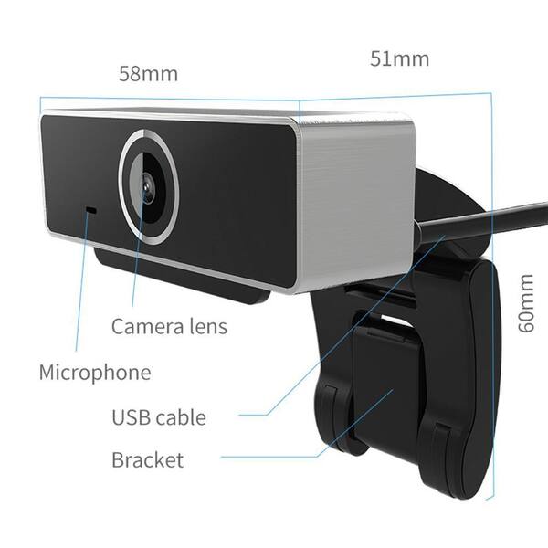 Webcam HD 1080P, caméra USB 45 °, avec microphone,... – Grandado
