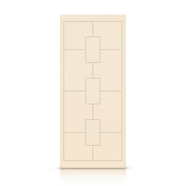 CALHOME 24 in. x 80 in. Hollow Core Beige Painted Composite MDF Interior Door Slab
