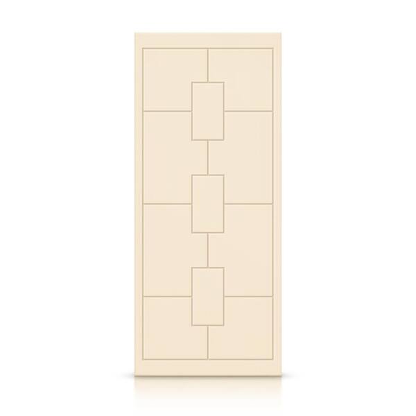 CALHOME 42 in. x 96 in. Hollow Core Beige Painted Composite MDF Interior Door Slab