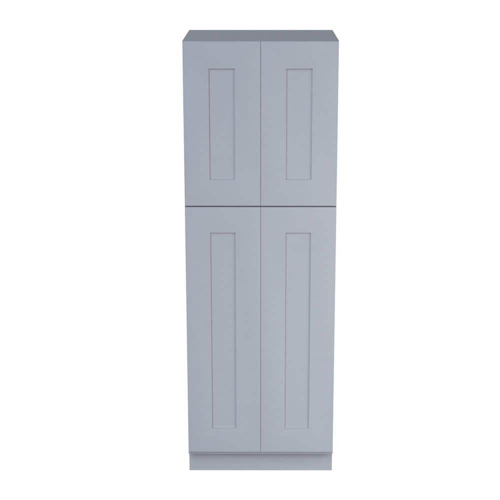 24 in. W x 24 in. D x 96 in. H Plywood Ready to Assemble Floor Base Kitchen Cabinet in Grey with Doors and Shelves price history on PriceWatchPro