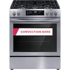 Frigidaire 30 In. 5 Burners Slide-In Front Control Self-Cleaning Gas ...