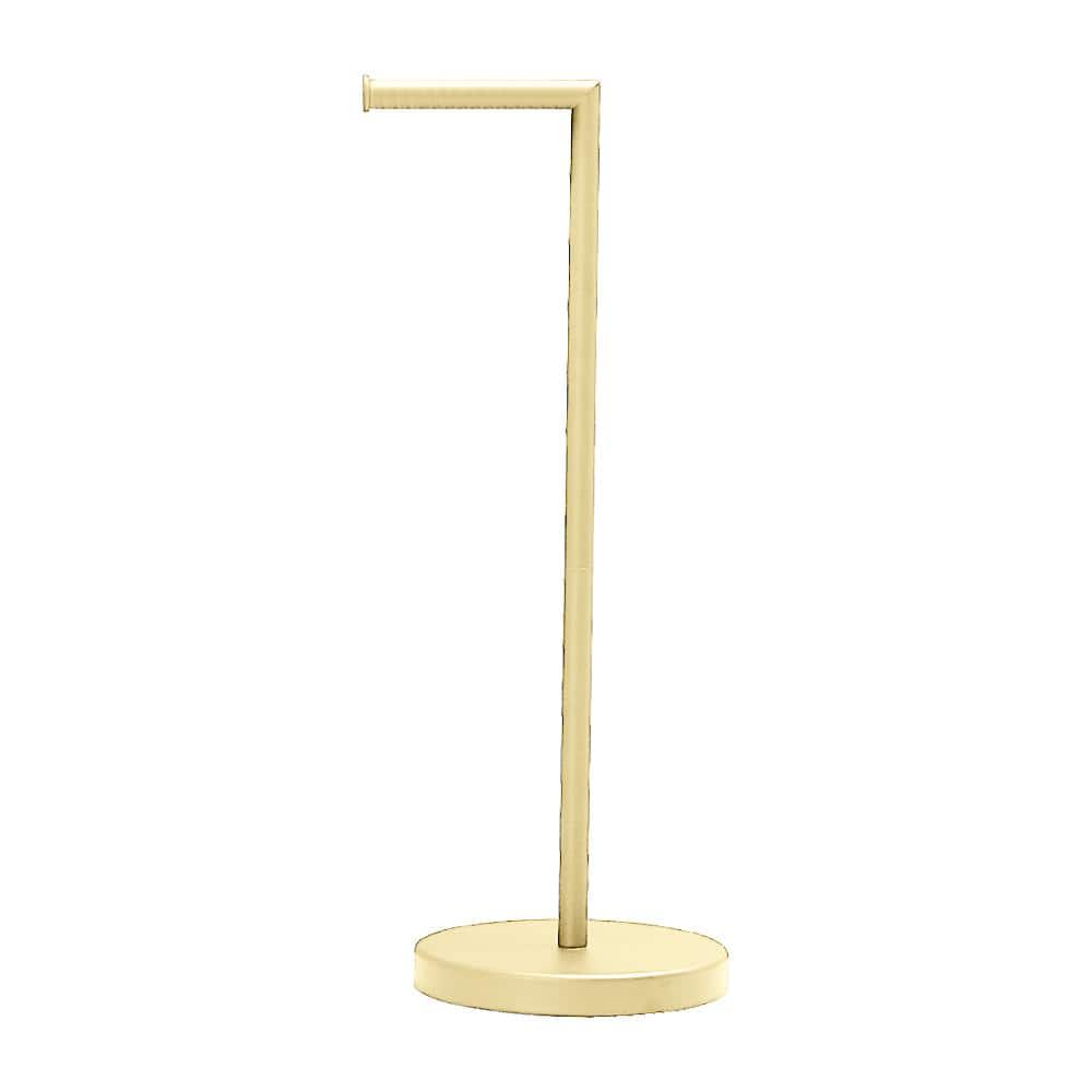 Freestanding Toilet Paper Holder Toilet Paper Roll Holder with Weighted Base in Brushed Gold price history on PriceWatchPro