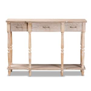 Hallan 48 in. Oak Brown Rectangle Wood Console Table