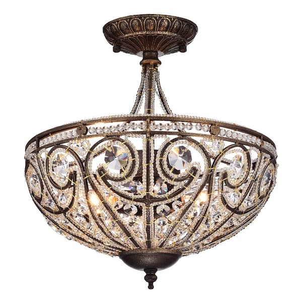 Drake Modern Roman 3-Light Antique Bronze Indoor Chandelier with Shade