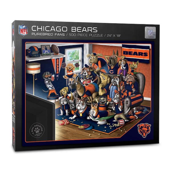 YouTheFan NFL Chicago Bears Purebred Fans Puzzle-A Real Nailbiter (500-Piece)