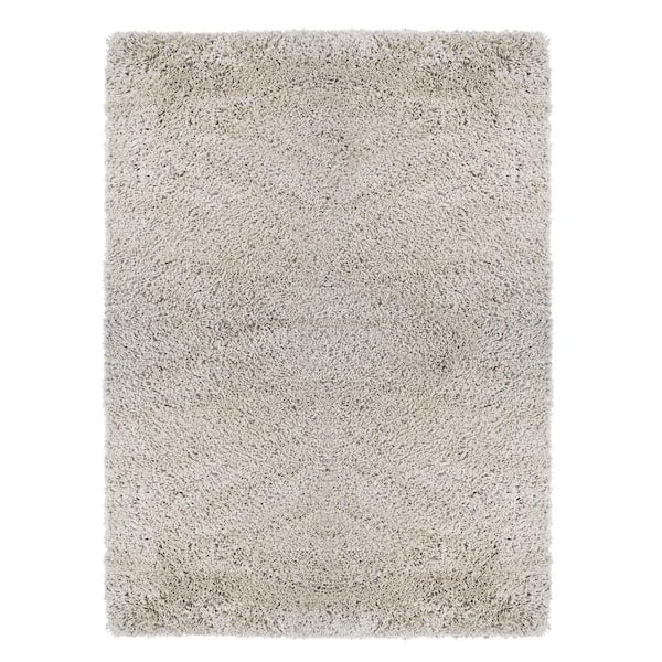 Gertmenian Ultimate Ivory Solid Shag 5 ft. x 7 ft. Indoor Area Rug