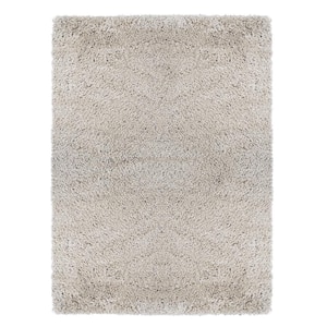 Ultimate Ivory Solid Shag 5 ft. x 7 ft. Indoor Area Rug