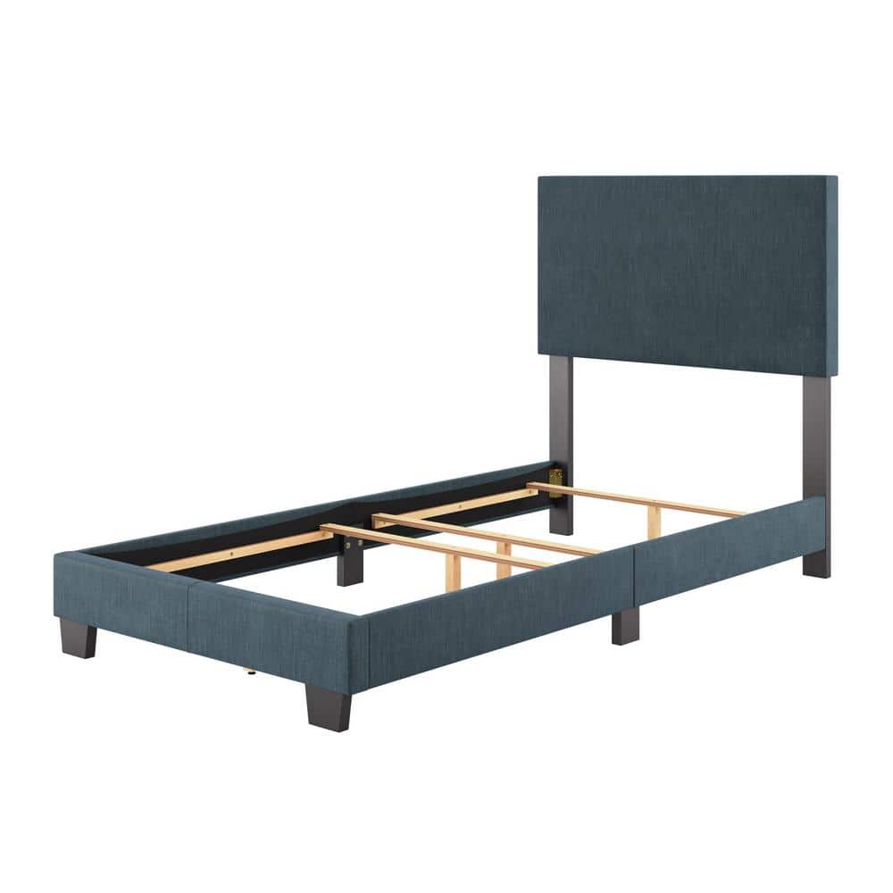 Celeste Twin Upholstered Wood Frame Bed with Drawer