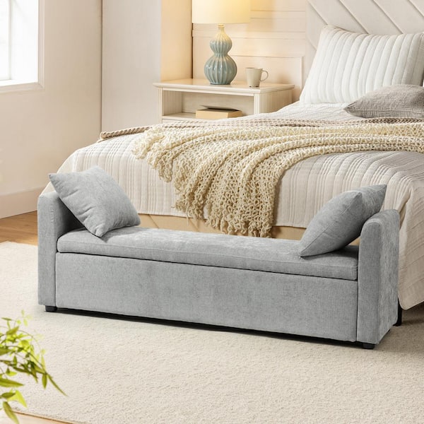 Grey 2024 storage bench