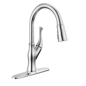 Ophelia Single Handle Pull Down Sprayer Kitchen Faucet in Polished Chrome