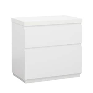 Northcott 2-Drawer White Engineered Wood 30.551 in. W x Lateral File Cabinet