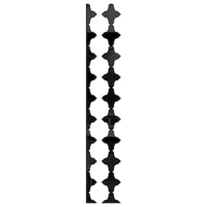 Pandora 0.125 in. T x 0.33 ft. W x 4 ft. L Black Acrylic Resin Decorative Wall Paneling 17-Pack