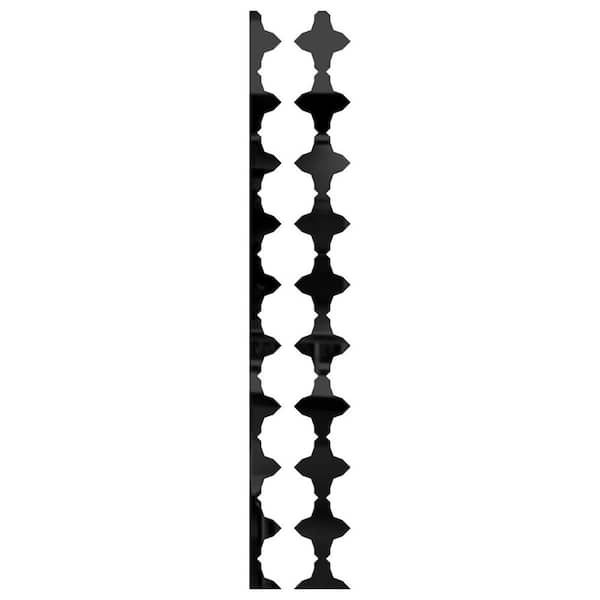 Ekena Millwork Pandora 0.125 in. T x 0.33 ft. W x 4 ft. L Black Acrylic Resin Decorative Wall Paneling 17-Pack