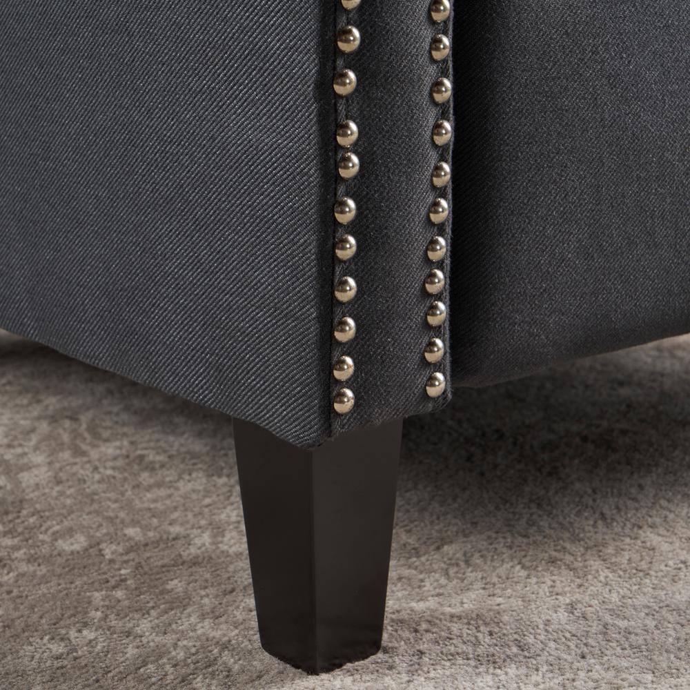 Handcrafted Brown Wood Recliner Accent Chair with Charcoal Finish