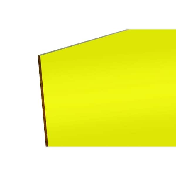 FABBACK 48 in. x 96 in. x .118 in. Yellow Acrylic Mirror
