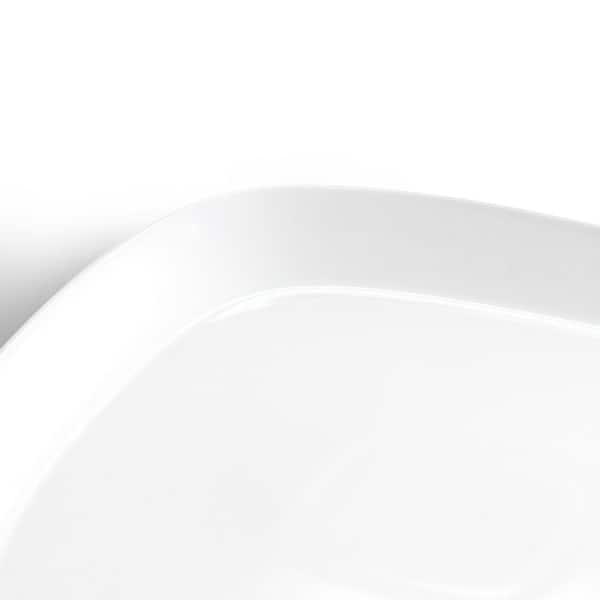 OUR TABLE Simply White Fine Ceramic 6 Piece 8 oz. Square Cup and
