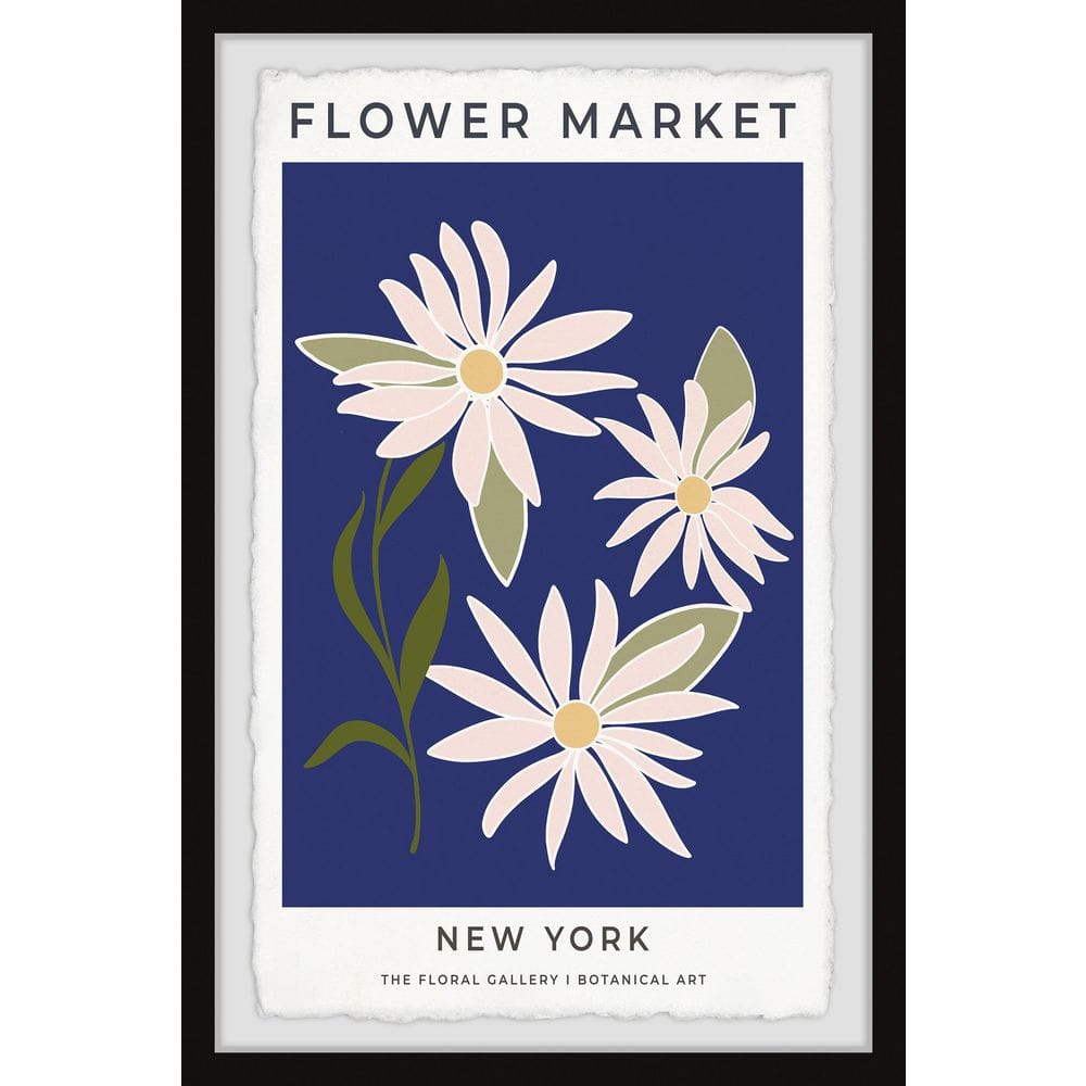 Flower Market New York by Marmont Hill Framed Nature Art Print 12 in. x 8 i
