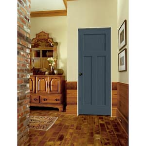 32 in. x 80 in. Craftsman Denim Stain Right-Hand Solid Core Molded Composite MDF Single Prehung Interior Door