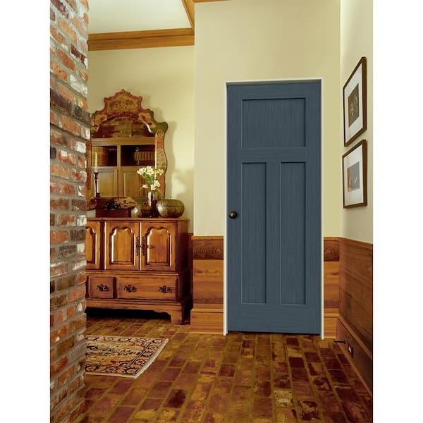 32 in. x 80 in. Craftsman Denim Stain Right-Hand Solid Core Molded Composite MDF Single Prehung Interior Door