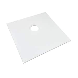 Ready to Tile 35.4 in. L x 35.4 in. W Alcove Shower Pan Base with Center Drain in White