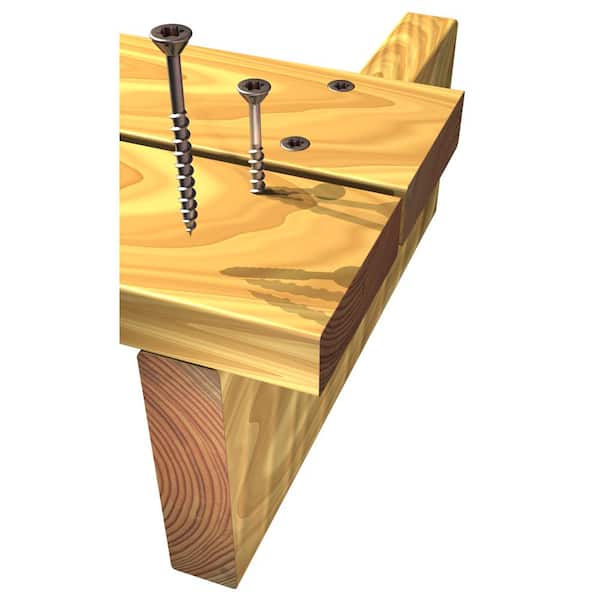 Grabber #8 x 1-1/2 in. Stainless Steel Star Drive Flat-Head Wood Deck Screw