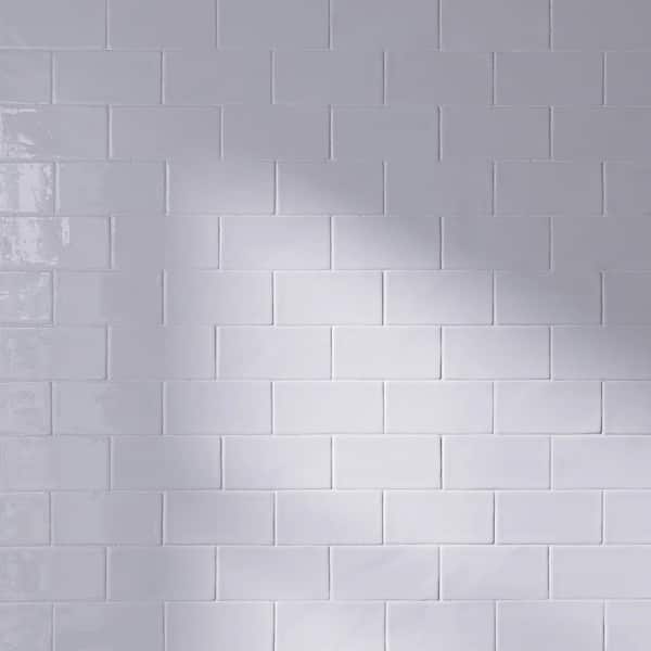 MOLOVO New Country White 2.95 in. x 5.9 in. Polished Ceramic Wall Tile (5.38 sq. ft./Case)