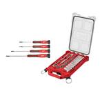 4-Piece Precision Screwdriver Set & 3/8 in. Drive SAE Ratchet and Socket Mechanics Tool Set with PACKOUT Case (32-Piece)